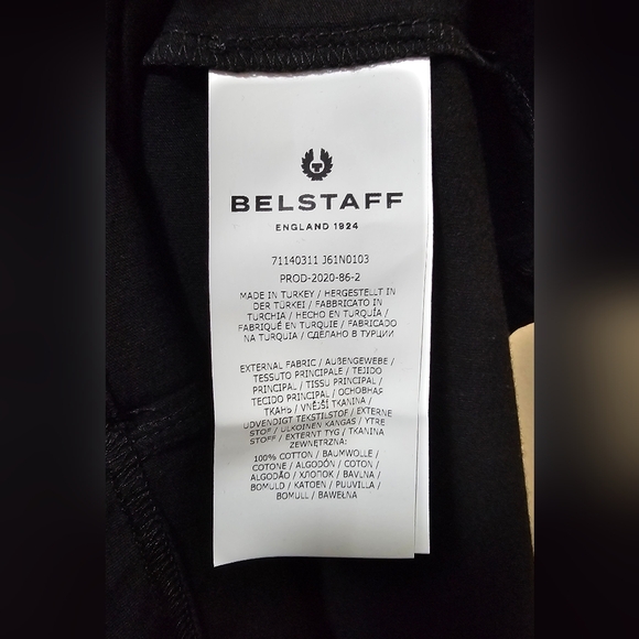 BELSTAFF LONG WAY UP Motorcycle Collection 100% Cotton T-Shirt Black Mens Size M - Picture 11 of 11